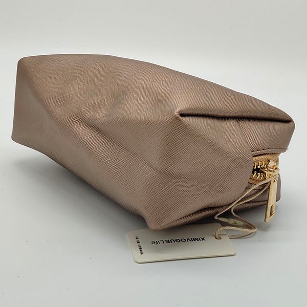 Brown PU Leather Makeup Bags