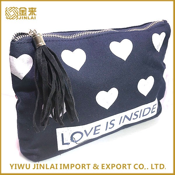 Cotton Canvas Cosmetic Bag