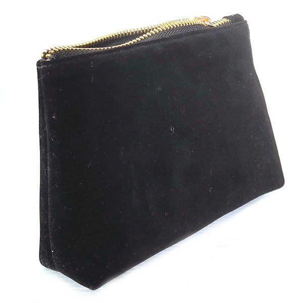 Custom embroidery velvet toiletry bag