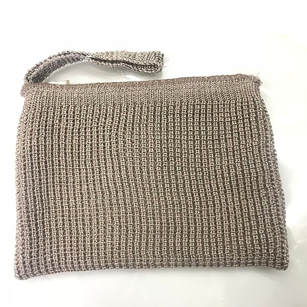 Fashion Knitted Clutch Cosmetic Bag