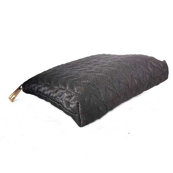 Quilted Fabric Cosmetic Pouch