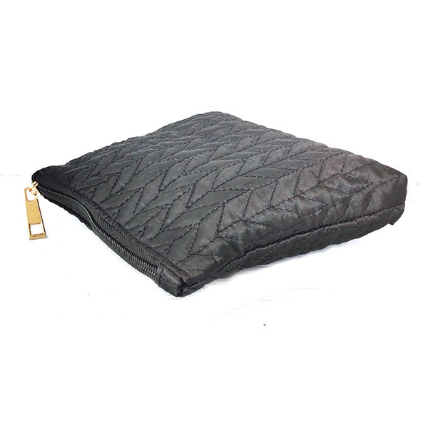 Quilted Fabric Cosmetic Pouch