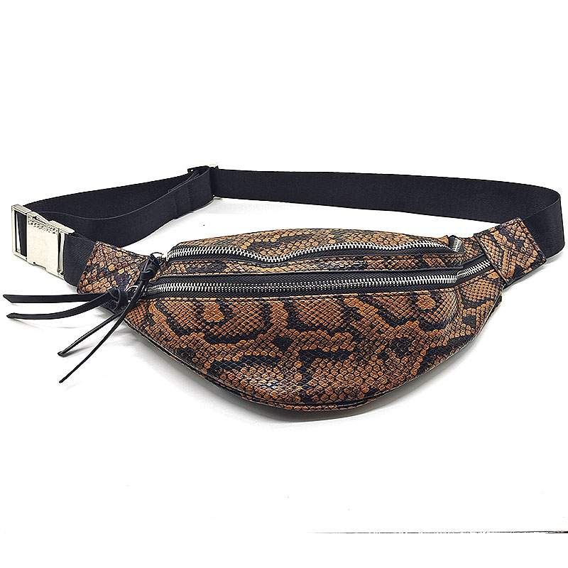 Snakeskin PU Leather Waist Bag