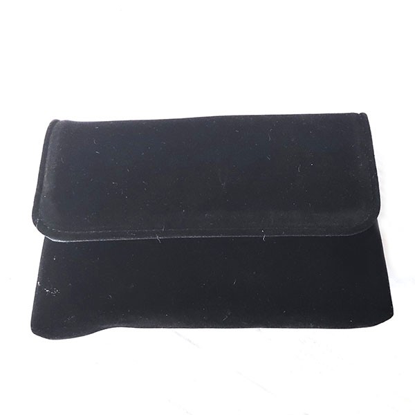 Velvet Cosmetic Pouch With Flap
